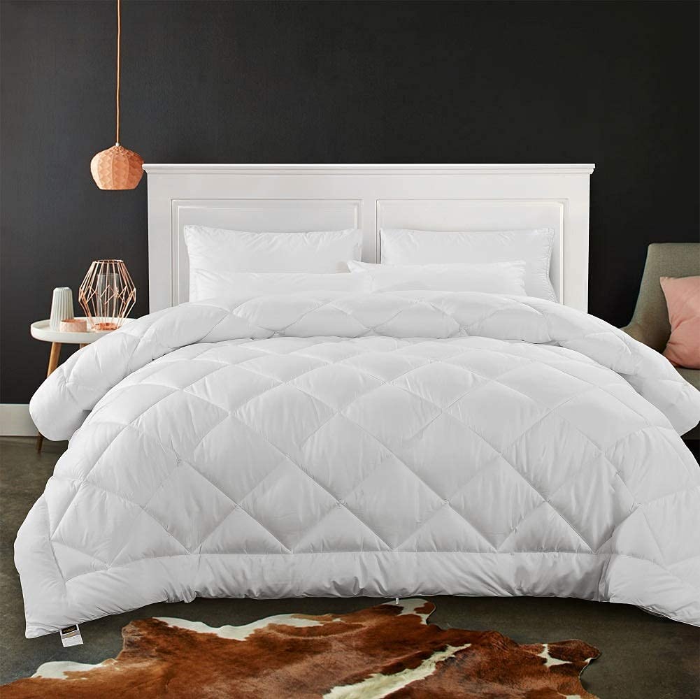 Price:$45.99  Soft Twin Size Comforter Duvet Insert-Lightweight Down Alternative Comforter-Fluffy & Breathable & Machine Washable Diamond Stitching(Twin,68"x86") : Home & Kitchen