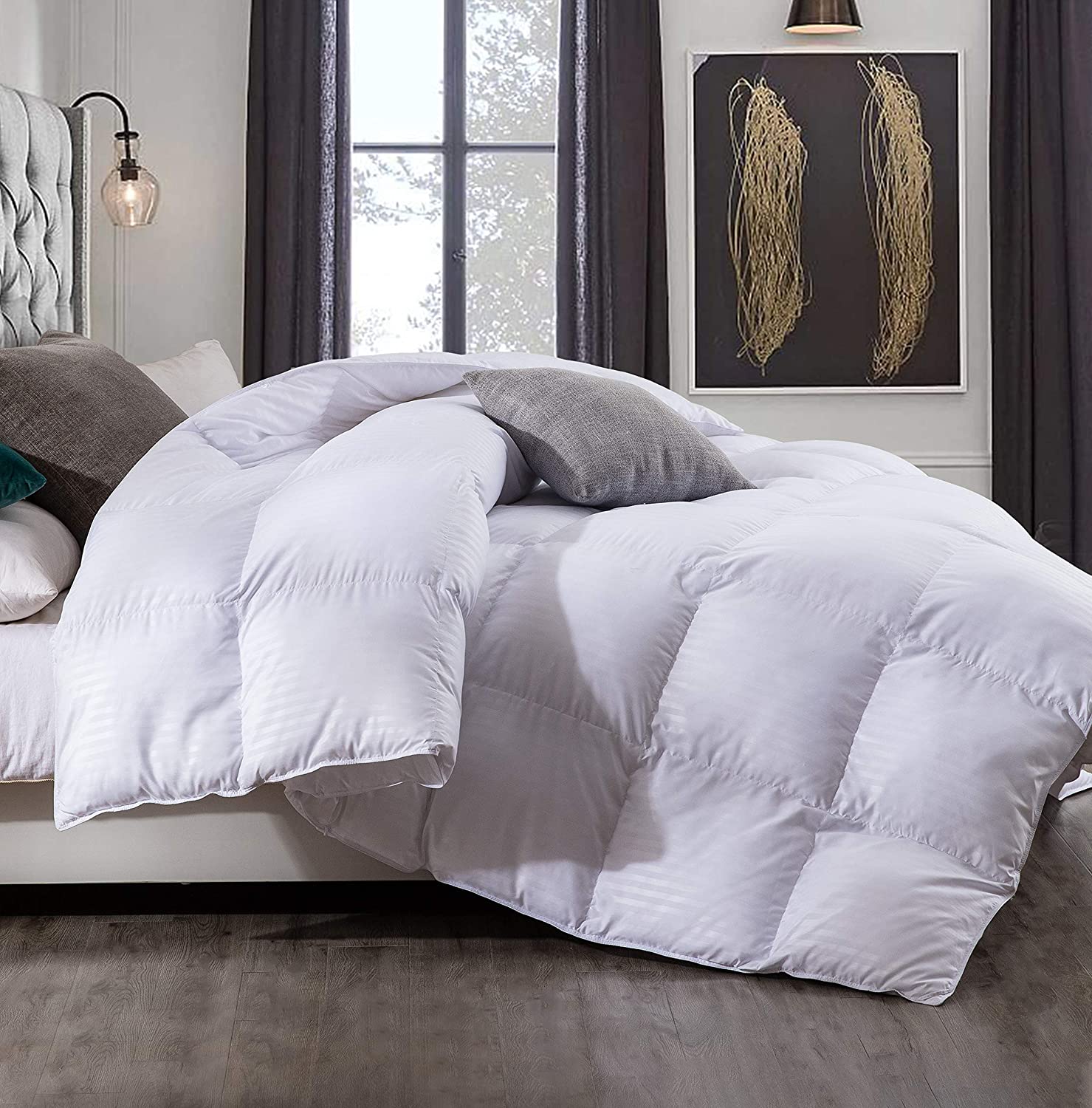 Price:$41.99  Comforters for King Bed All Season Quilted Down Alternative Bedding Comforter,Duvet Insert with Corner Tabs,Breathable Microfiber Filling,Lightweight&Medium Warmth(King Size,106x90 inches) : Home & Kitchen