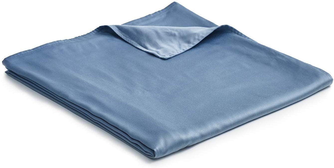 Price:$39.90  Bamboo Duvet Cover for Weighted Blankets (Blue Grey, 60''x80'') : Home & Kitchen
