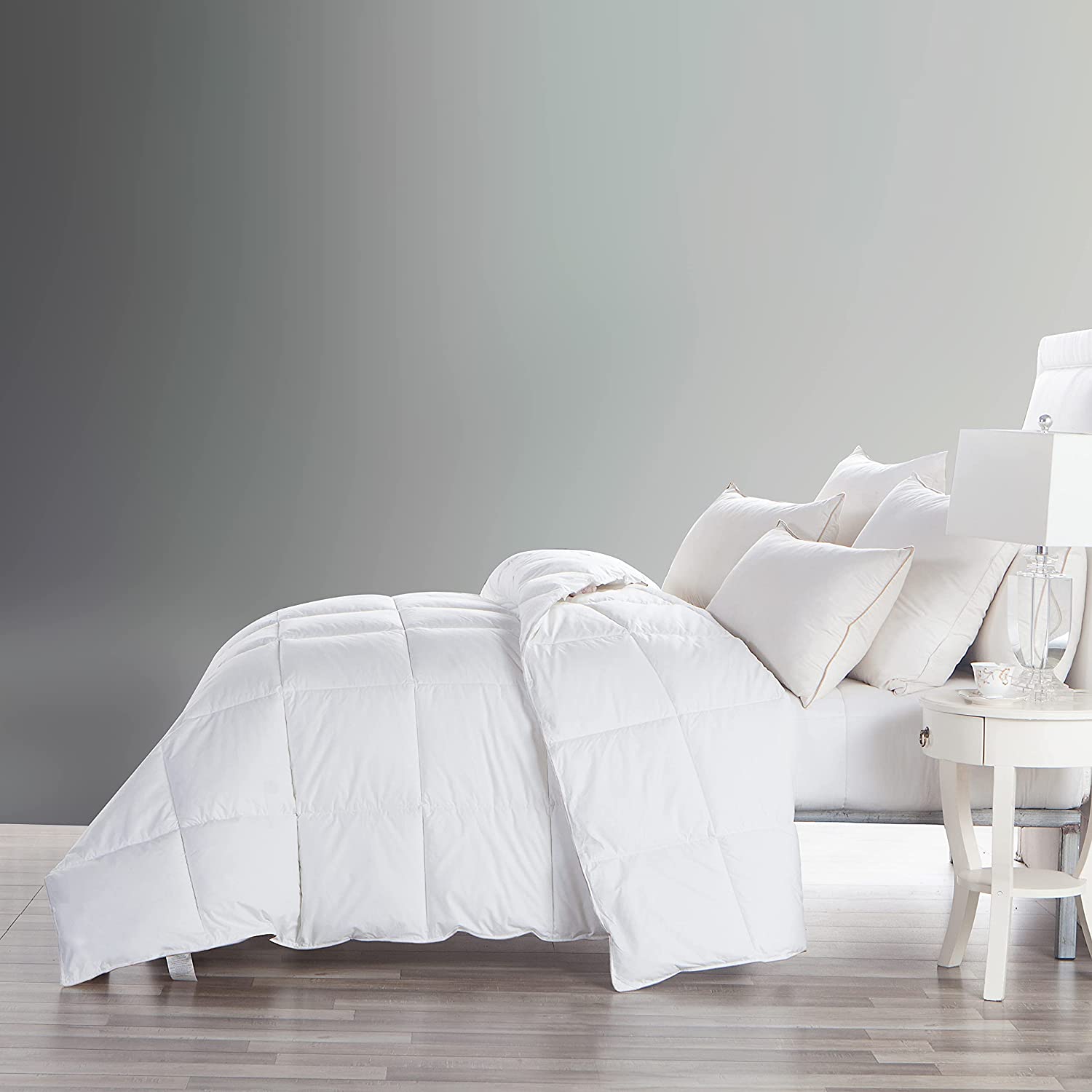 Price:$22.99  Dream All-Season Warm Microfiber Quilted Comforter Duvet Insert, Reversible Brushed Cover Filled with 8 Corner Loops, Fluffy Down Alternative Comforter for Twin Bed (68’’x90’', White) : Home & Kitchen