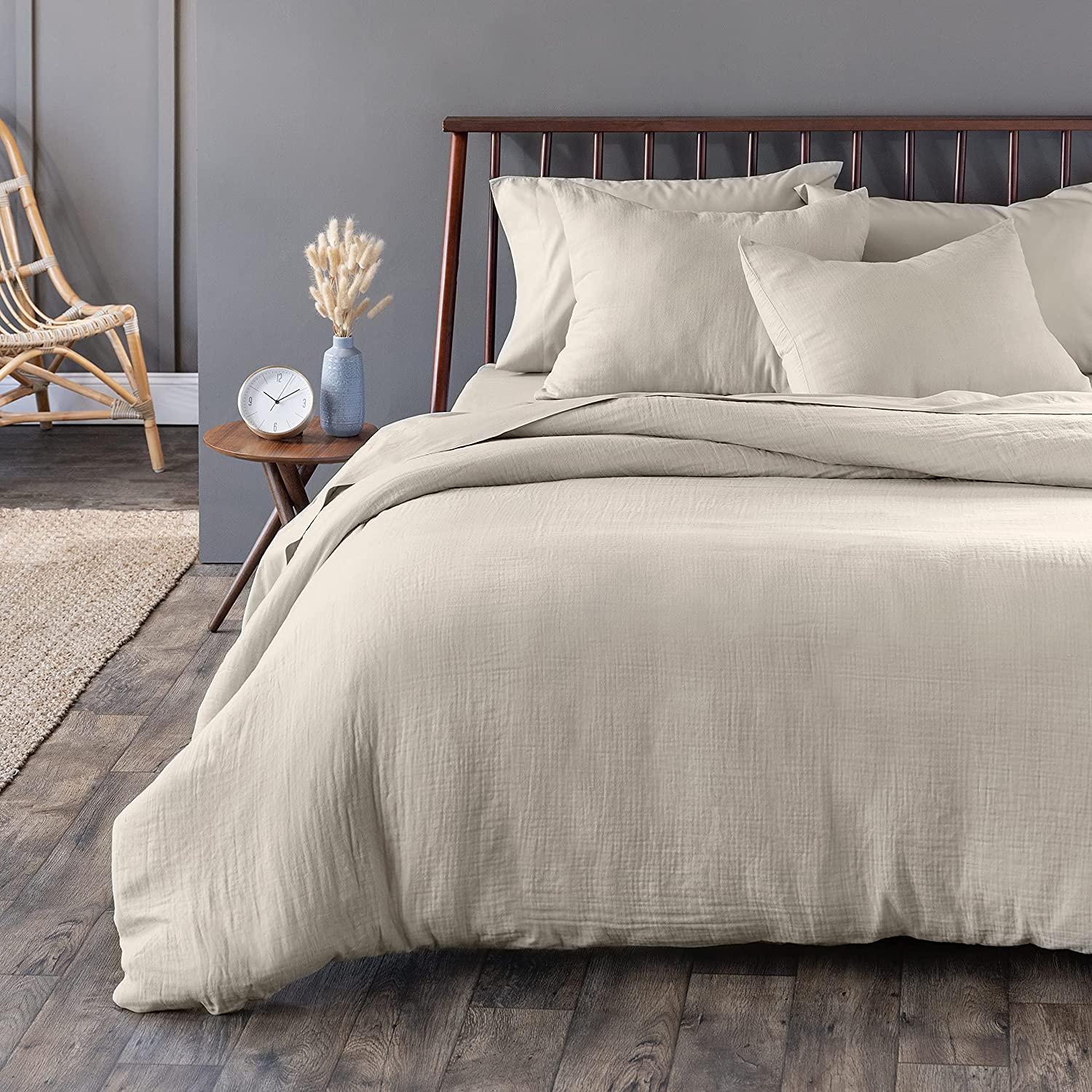 Price:$104.99  Gauze 100% Cotton Duvet Cover Set | King/Cal King Size | Fawn Brown | 108" x 92" | 3 Piece | Supersoft | Lightweight | Breathable | Machine Washable : Home & Kitchen