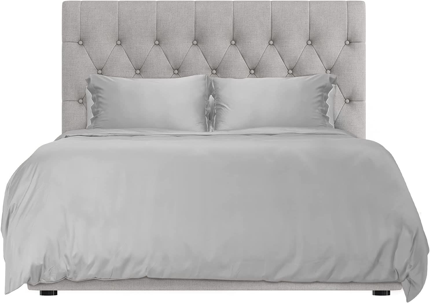 Price:$79.99  Sheets Direct 100% Bamboo Duvet Cover 3 Piece Set - Better Than Silk - 1 Duvet Cover, 2 Pillow Shams with Corner Ties and Zipper Closure (King, Grey) : Home & Kitchen