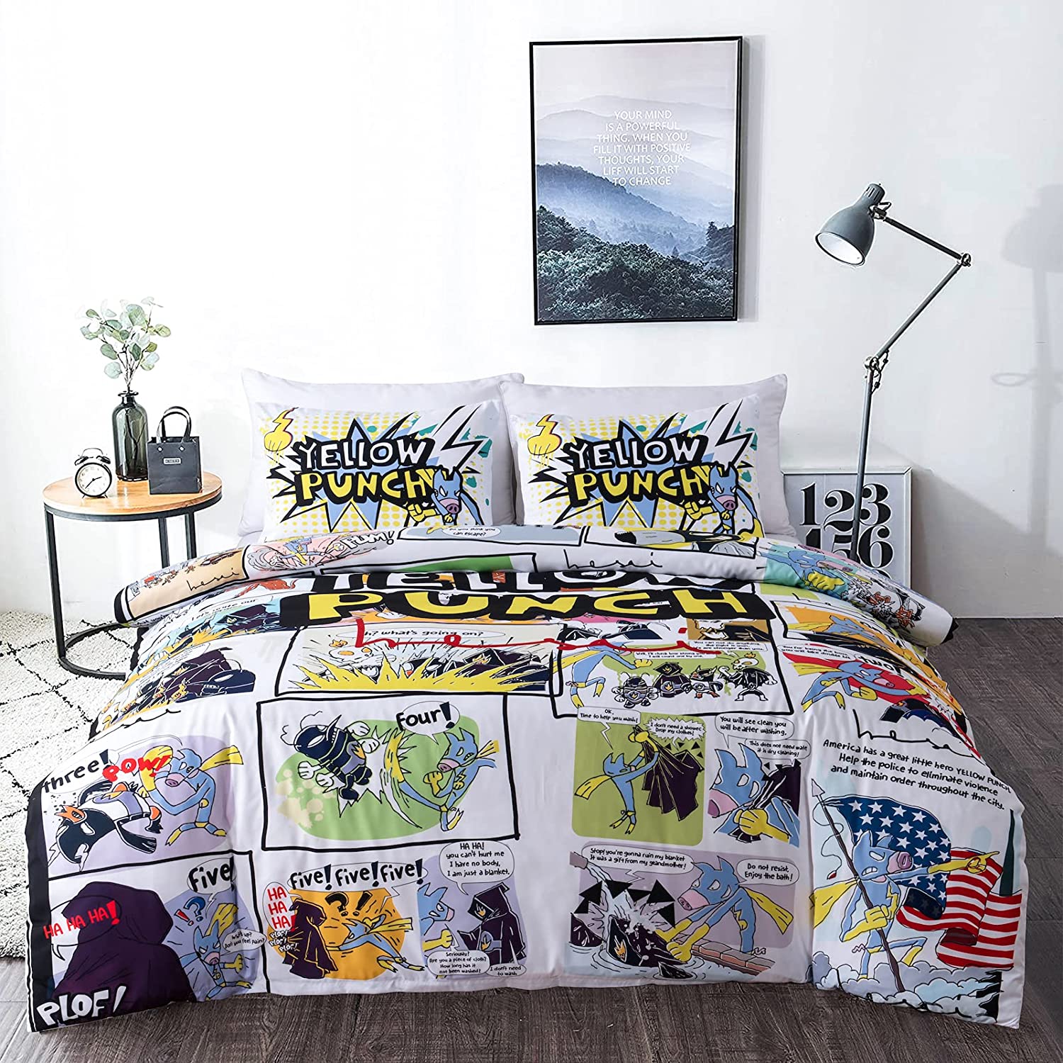 Price:$39.99  Cover Queen Breathable Brushed Microfiber with Zipper Closure & 4 Corner Ties Protectors Cooling Soft  Covet Boys Zippered Bedding Sets ropa de cama for Kids Teens : Home & Kitchen