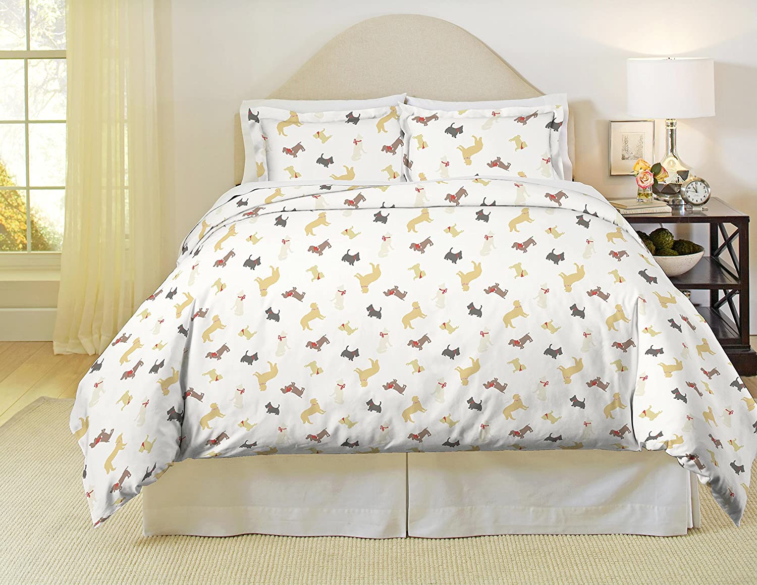 Price:$56.99  Heavy Weight Flannel Duvet Set, King/Cal King, Winter Dogs