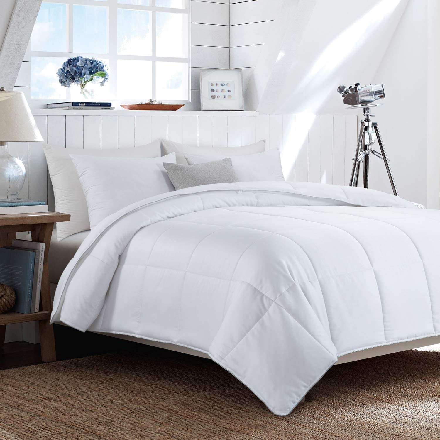 Price:$99.99  Lightweight Cooling Viscose from Bamboo Comforter Twin Size Down Alternative Comforter Duvet Insert,100% Bamboo Viscose Shell ,8 Corner Tabs,All Season Soft Comforter for Hot Sleepers : Home & Kitchen