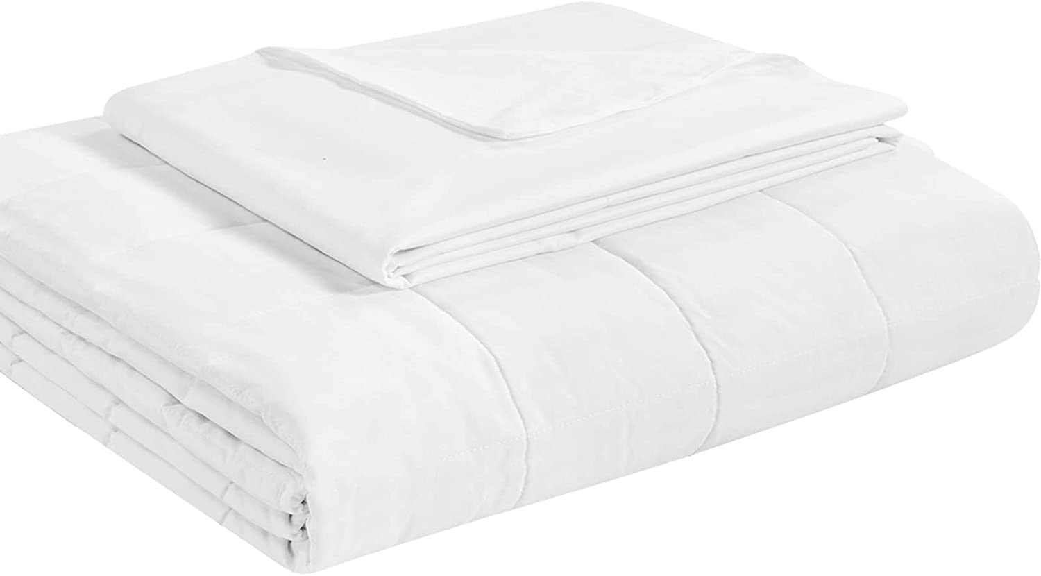Price:$79.99  Queen Weighted Blanket White 20 Lbs with Removable Cotton Duvet Cover(60"x80") Oeko-TEX Certified with Premium Glass Beads, Heavy Blanket and Washable Cover : Home & Kitchen