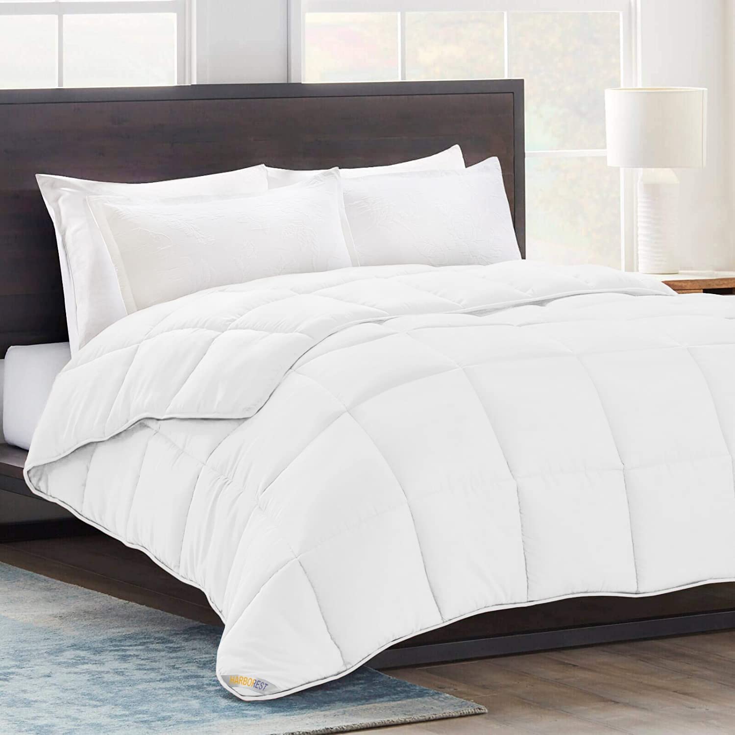 Price:$27.99  Down Alternative Comforter - Queen Size Bed Comforter Plush Microfiber Fill All-Seson Duvet Insert with 8 Corner Tabs White : Home & Kitchen