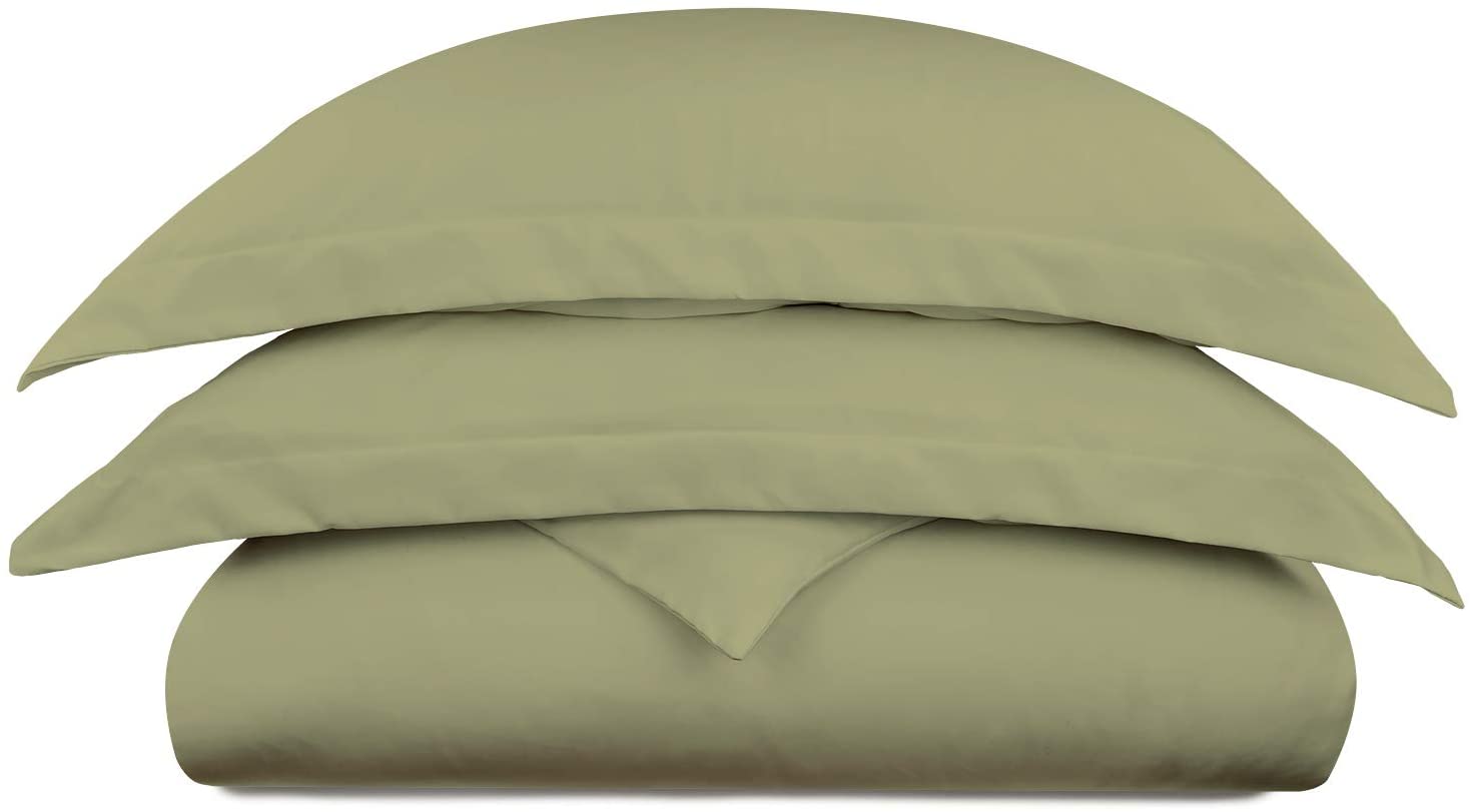 Price:$44.95  House Collection Luxury Bamboo Duvet Cover Set 3-Piece - Ultra Soft Bedding - Zippered Comforter Protector, Includes 2 Pillow Shams - King/Cal King - Sage Green : Everything Else