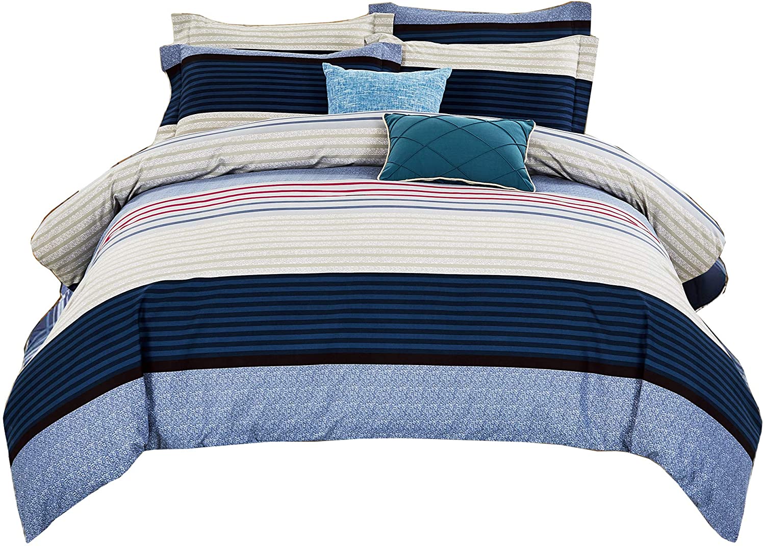 Price:$29.99  Duvet Cover Set,Printed Pattern Comforter Cover,Microfiber Quilt Cover,Zipper Closure,Corner Ties,Queen : Home & Kitchen