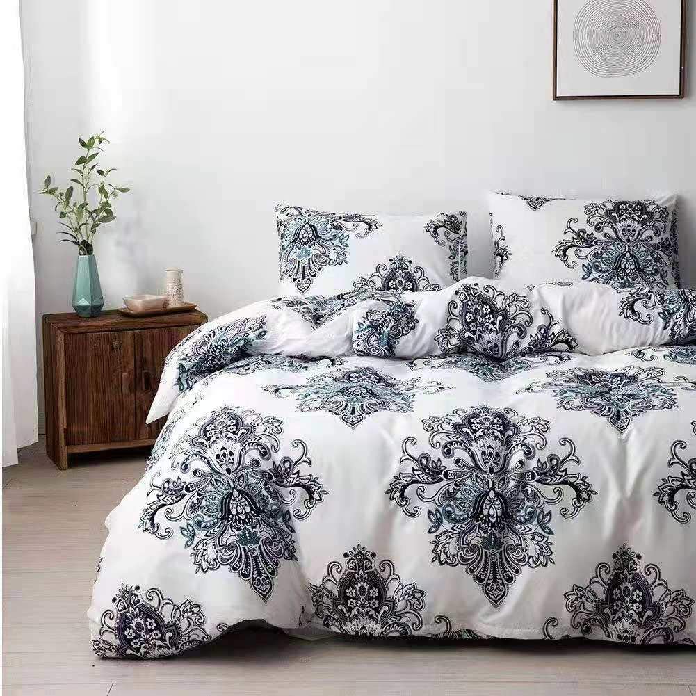 Price:$17.99  Pattern Duvet Cover Set with Zipper Closure, Soft Microfiber (Queen Size 1 Duvet Cover 2 Pillow Cases) : Home & Kitchen