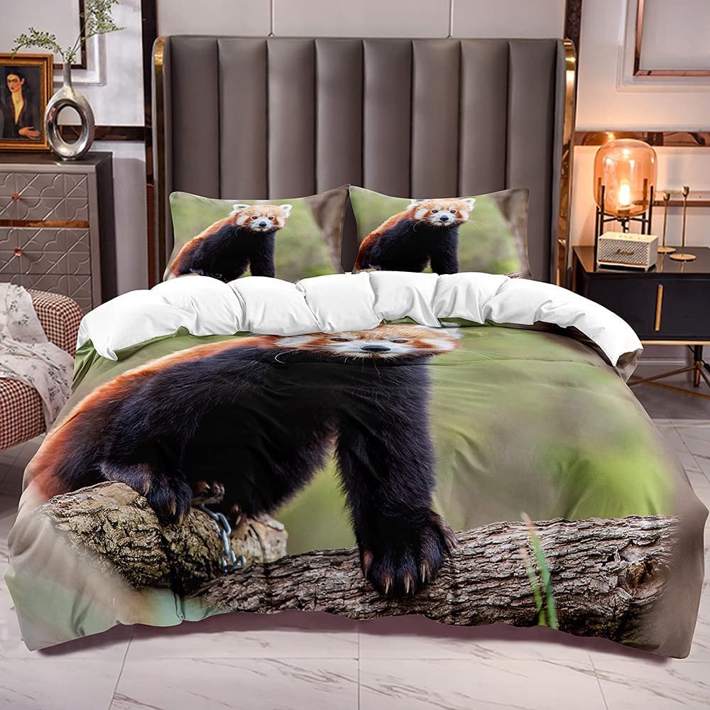 Price:$65.99  Red Panda 3D Print Kids Bedding Duvet Cover Twin Comforter Cover Sets with 1 Pillowshame Animal Theme for Boys Girls Bedroom Quilt Cover : Home & Kitchen