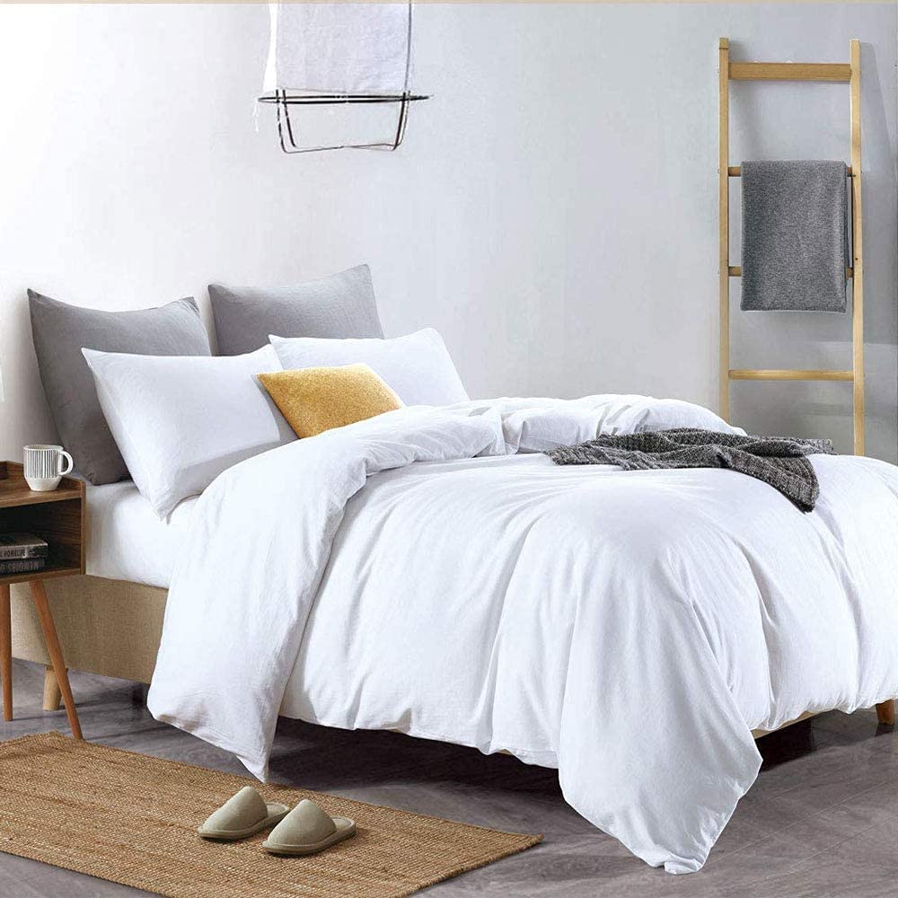 Price:$84.99  Quality 3-Piece Duvet Cover Set with Hidden Zipper Closure & Corner Ties 800-TC Ultra Soft Pillow Shams 100% Egyptian Cotton Oversize Queen (100x100) Size White Solid : Home & Kitchen