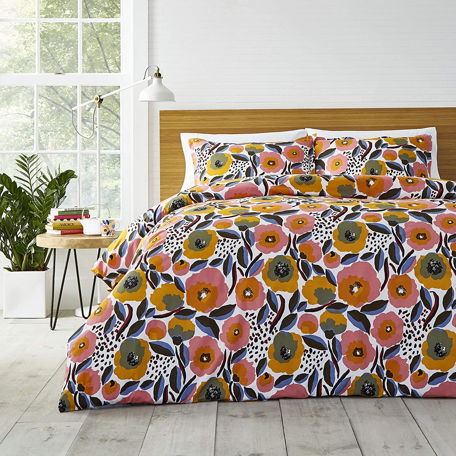 Price:$179.99  Rosarium Duvet Cover Set, King, Pink : Home & Kitchen