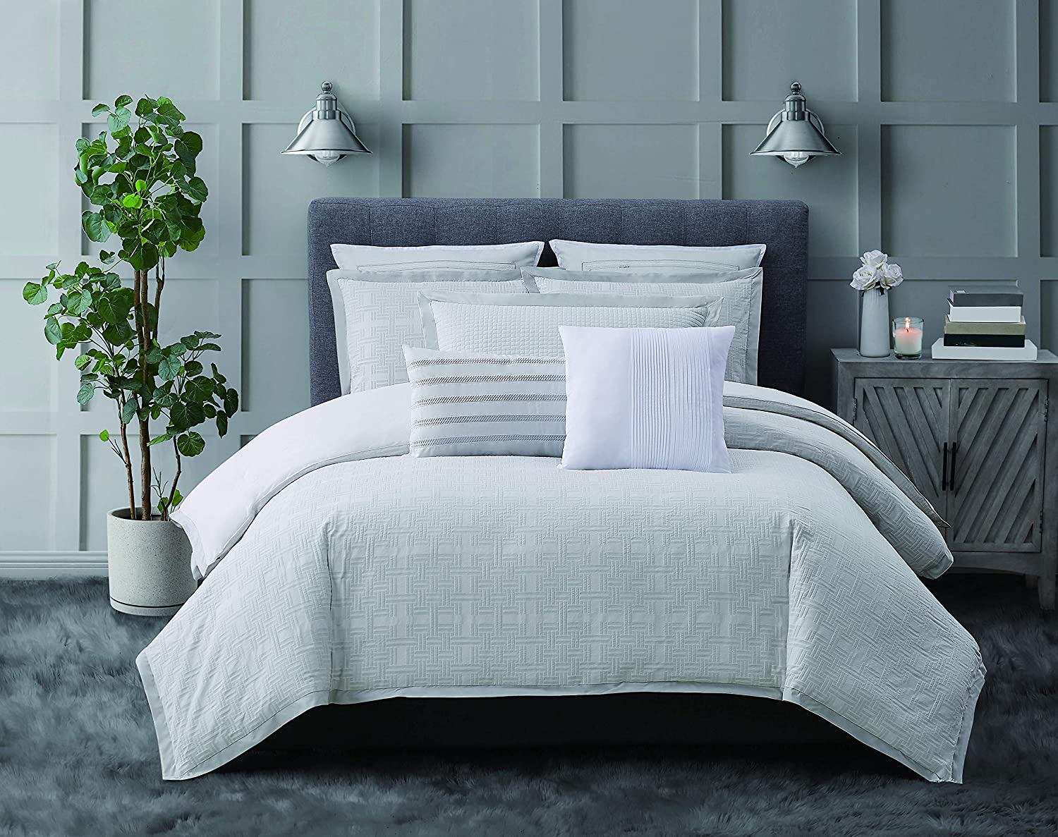 Price:$199.99  Bedford King/California King 3 Piece Duvet Cover Set : Home & Kitchen