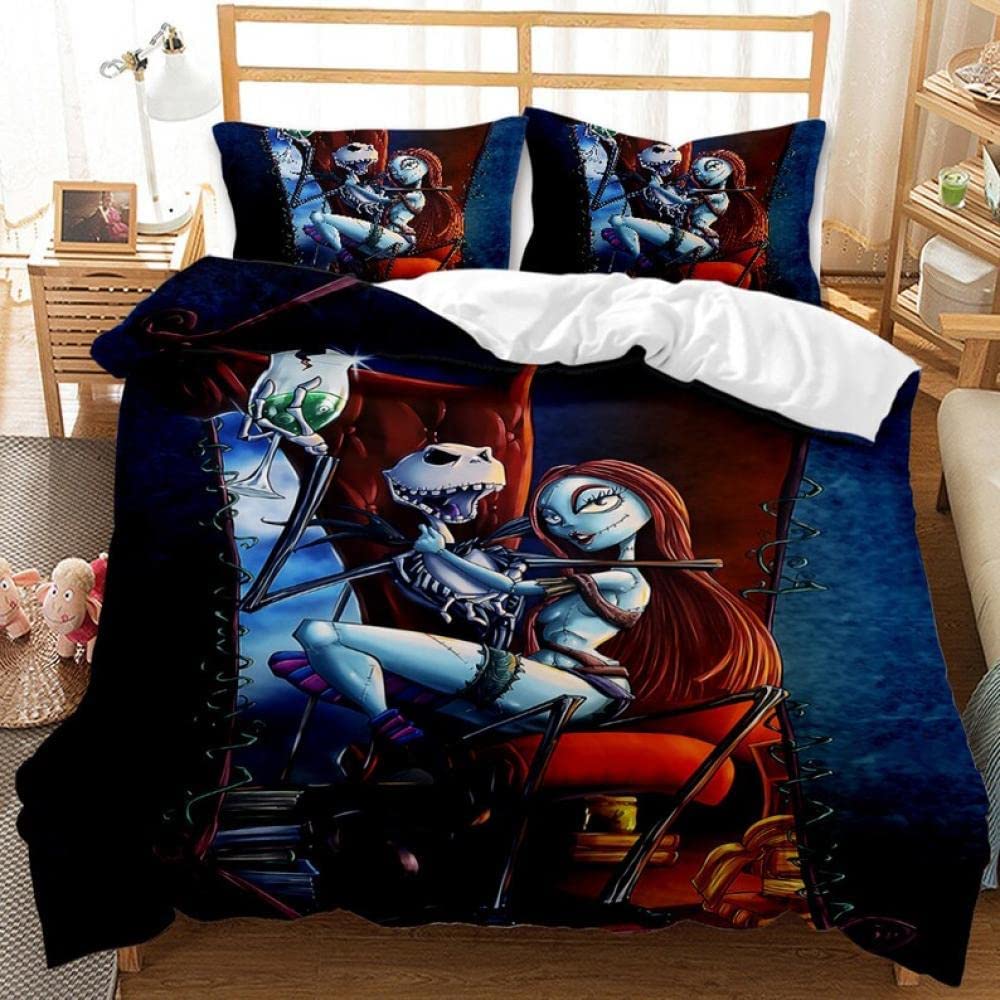 Price:$69.99  Before Christmas Print Bedding Cotton Duvet 3 Piece Duvet Cover Set Queen Size Boho Chic Bedding 3 Piece Bedding Set with 2 Pillow Shams Print Picture Duvet Cover : Home & Kitchen