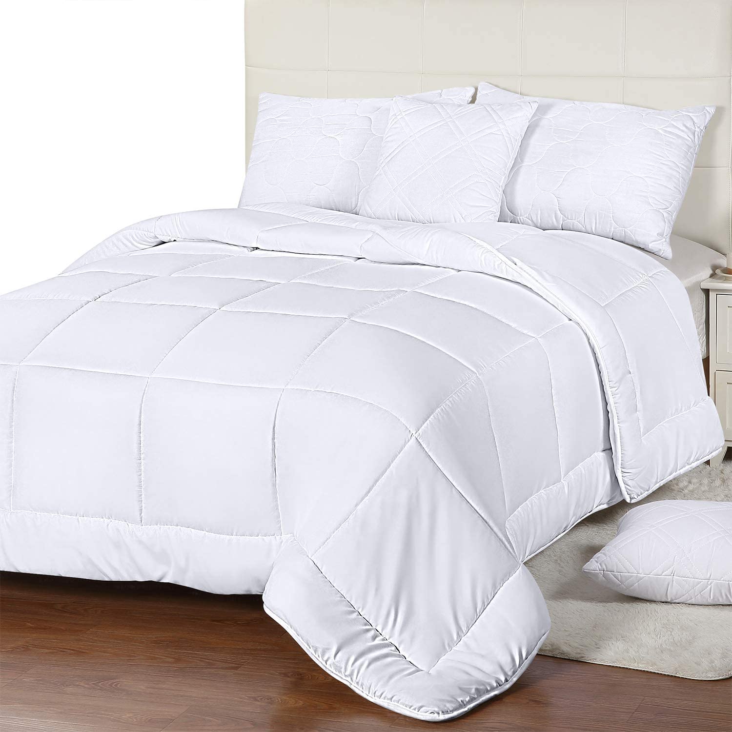 Price:$44.99  Bedding All Season Down Alternative Quilted Comforter King - King Duvet Insert with Corner Tabs- Machine Washable - Duvet Insert Stand Alone Comforter - King/Cal King - White : Home & Kitchen