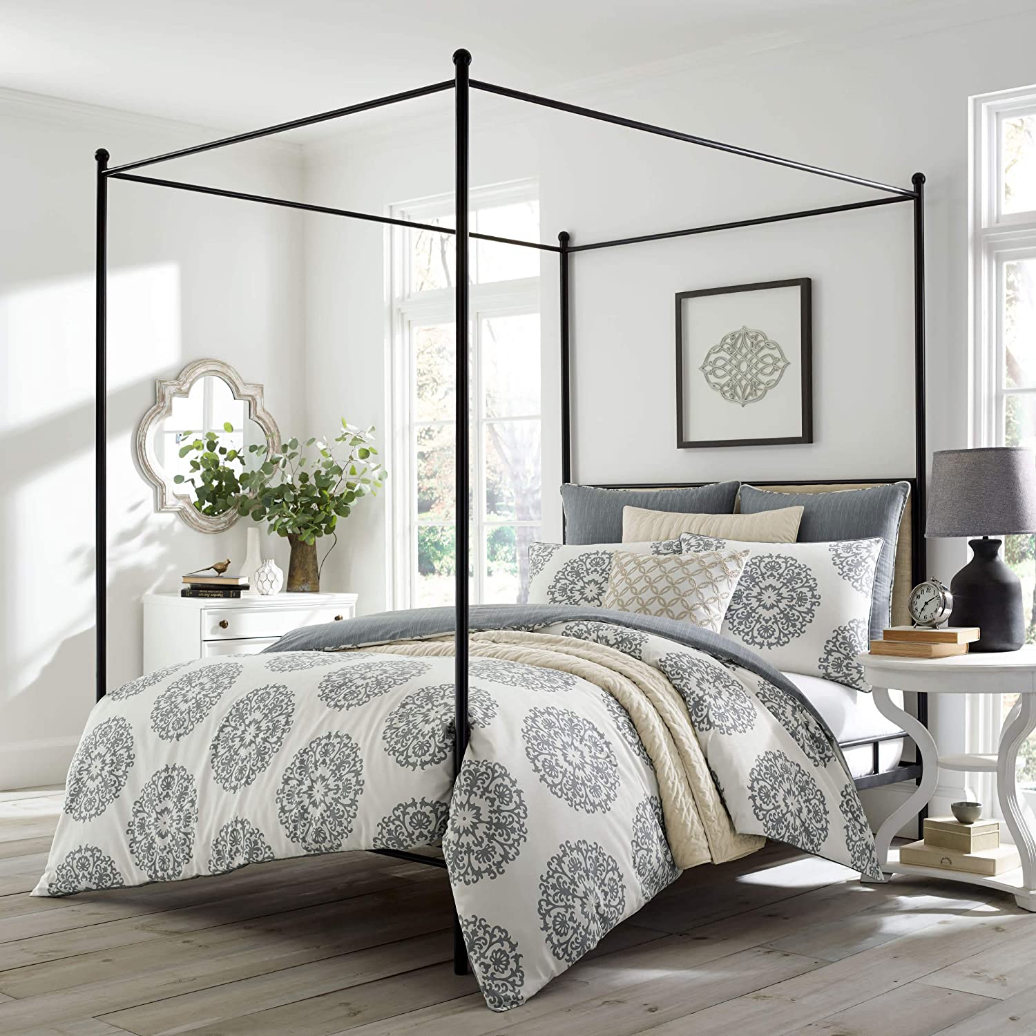 Price:$63.99  Cottage Bristol Gray Duvet Cover Set, King, Grey : Home & Kitchen