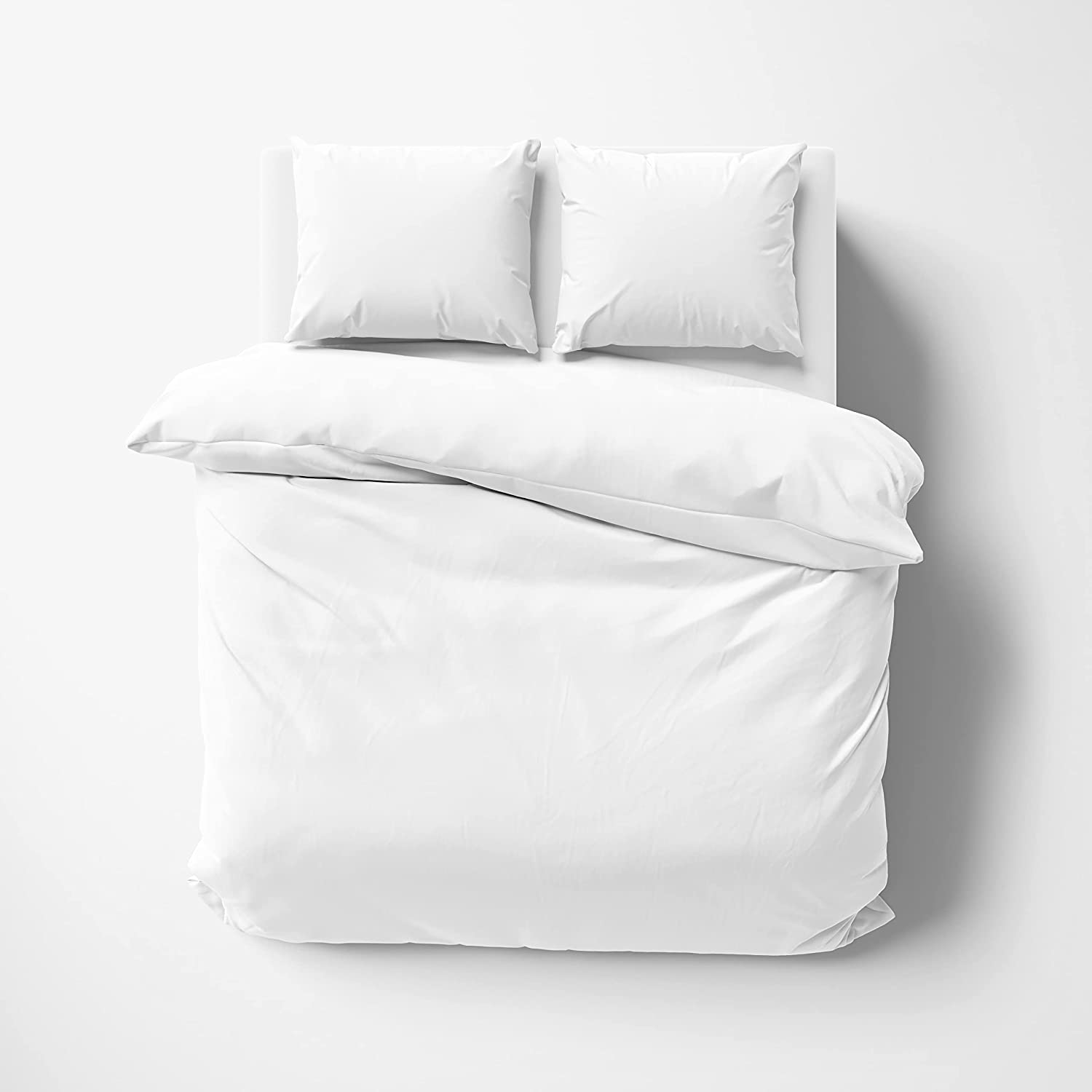 Price:$98.00  Drapes 800 Thread Count Premium Duvet Cover Set 100% Egyptian Cotton with Zipper Closure & Corner Ties Comforter Cover 1 Duvet Cover + 2 Pillow Shams (White, Oversized King) : Home & Kitchen