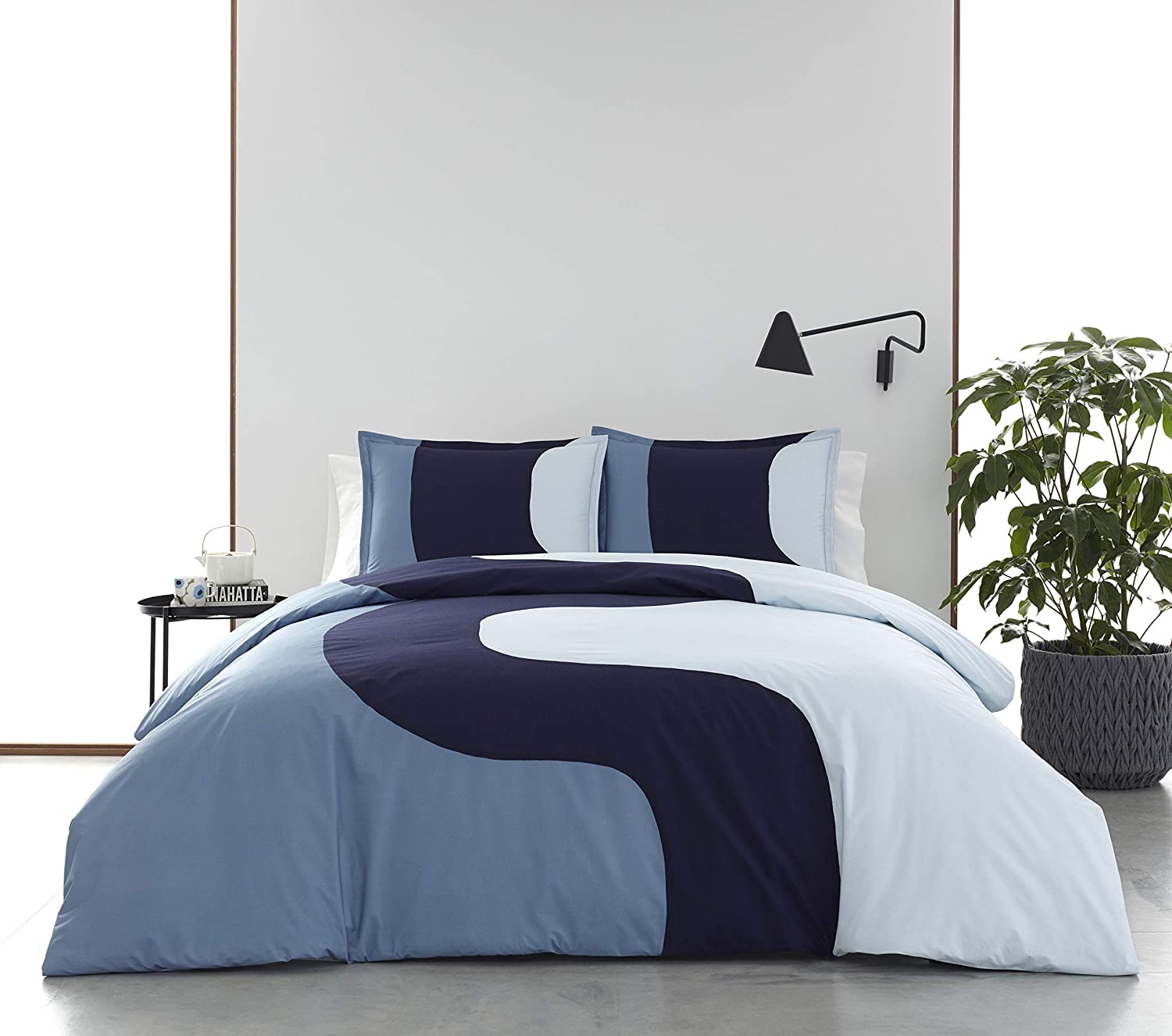 Price:$199.99  Seireeni Cotton Blue Duvet Cover Set, King : Home & Kitchen