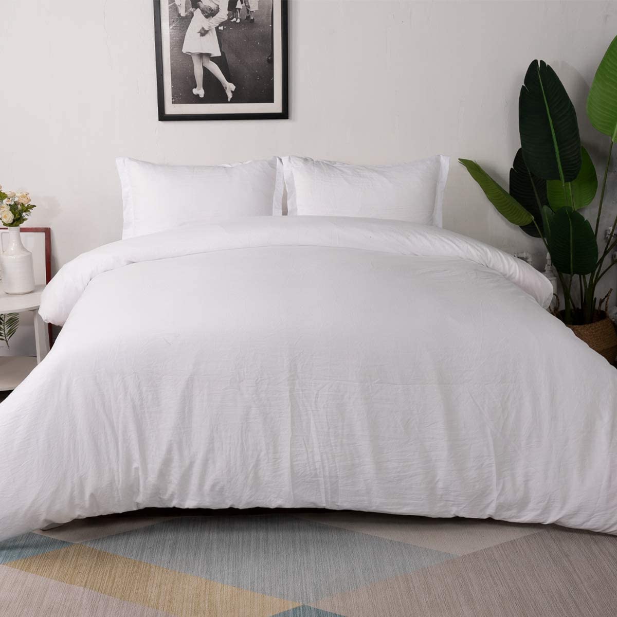 Price:$28.99  : Vailge 3-Piece Duvet Cover California King Size, 100% Washed Microfiber Bedding Sets,Ultra Soft and Breathable Comforter Cover with Zipper Closure & Corner Ties (Not Include Comforter) : Home & Kitchen