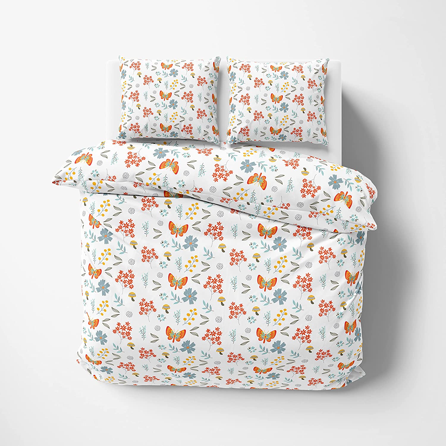 Price:$76.49  Culture Printed Duvet Cover Set 600 TC with Zipper Closure & Corner Ties with 2 Pillow Shams - Plush Bohemian Bedding Nature Pattern (Rain Forest, Oversized King) : Home & Kitchen