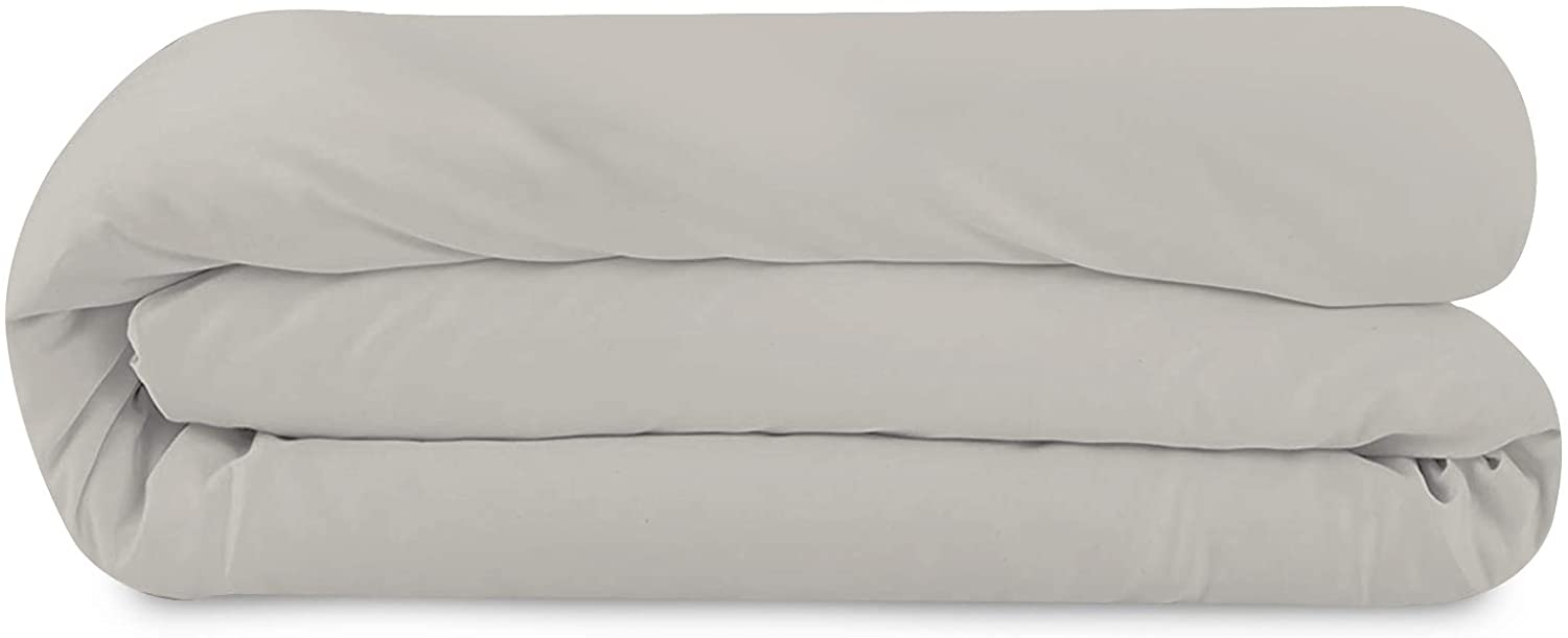 Price:$75.99  Organics Duvet Cover - 100% Organic Cotton Duvet Cover - 300 Thread Count Sateen Weave Duvet Cover - GOTS Certified, Silver Color (Full Size) : Home & Kitchen
