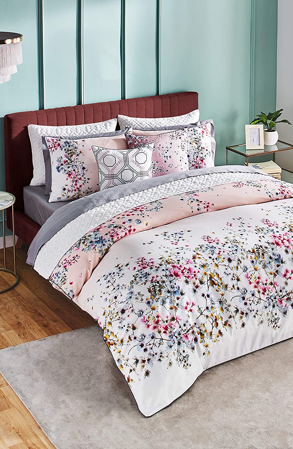 Price:$165.36  Baker Jasmine Duvet Set, Full/Queen, Pink : Home & Kitchen