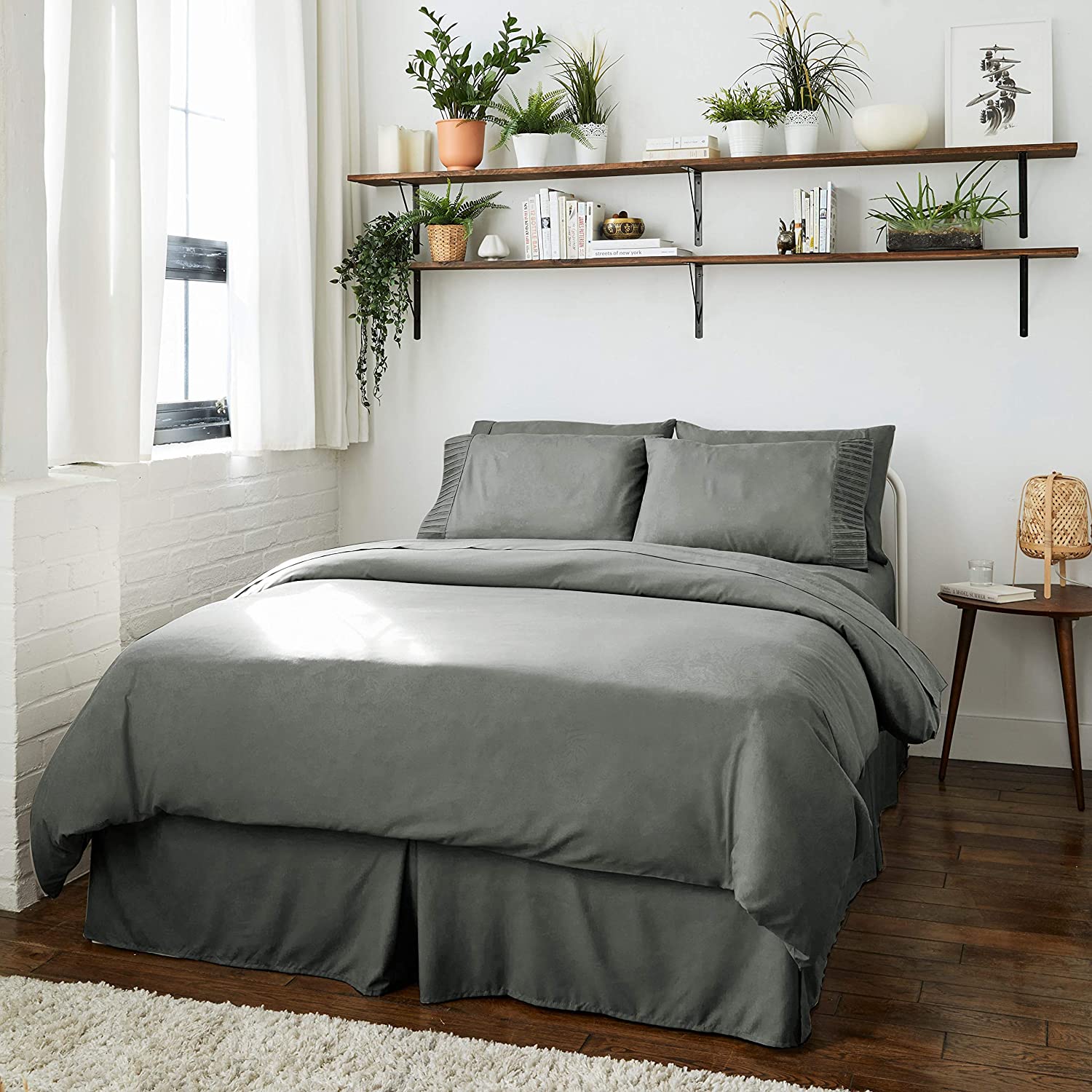 Price:$29.99  Twin Duvet Cover Set | Soft & Silky Duvet Covert Set with Bamboo Woven Material | Cool & Breathable with Zipper Closure | 3 Piece Set (Twin, Grey) : Home & Kitchen