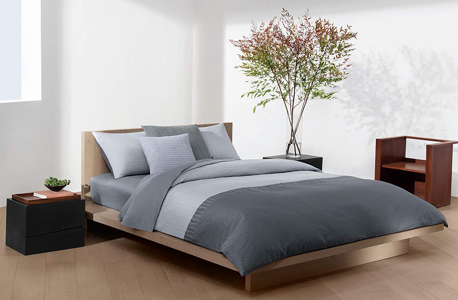 Price:$161.55  Klein Grid Formation Duvet Cover Set King Dark Cloud : Home & Kitchen