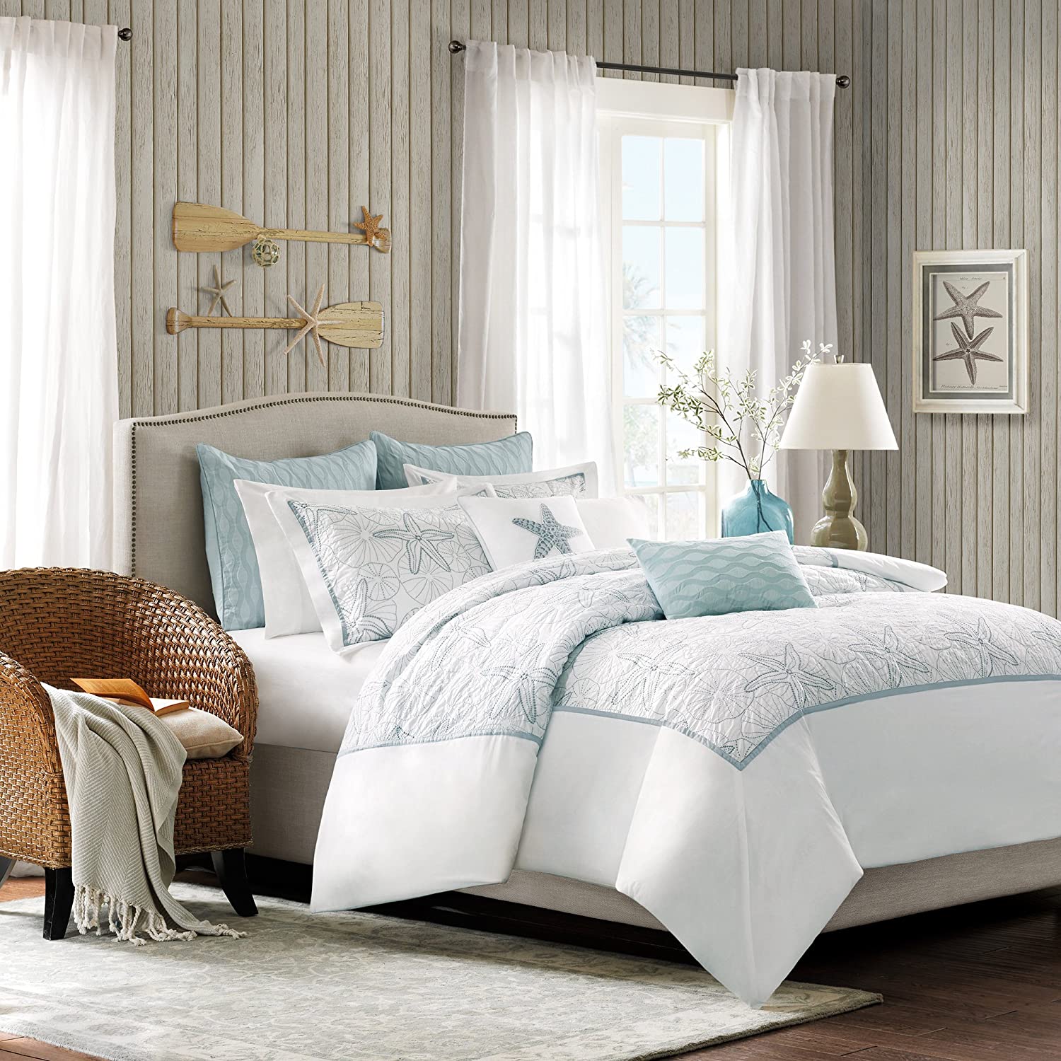 Price:$179.99  House Maya Bay Duvet Cover Mini Set, Full/Queen, White : Home & Kitchen