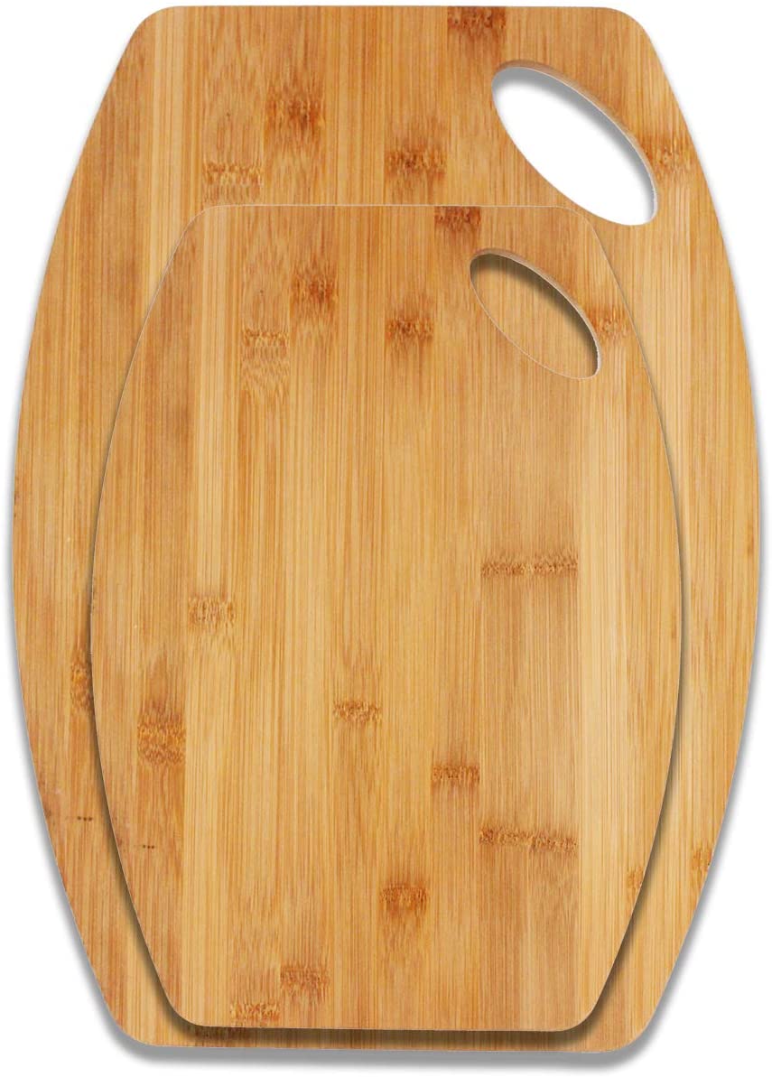 Price:$14.99  Bamboo Cutting Boards for Fruit | Bread | Vegetable | Charcuterie | Bamboo Cheese Serving board | 100% Bamboo Kitchen Cutting Boards Set 2 pack - Large & Small Size : Home & Kitchen