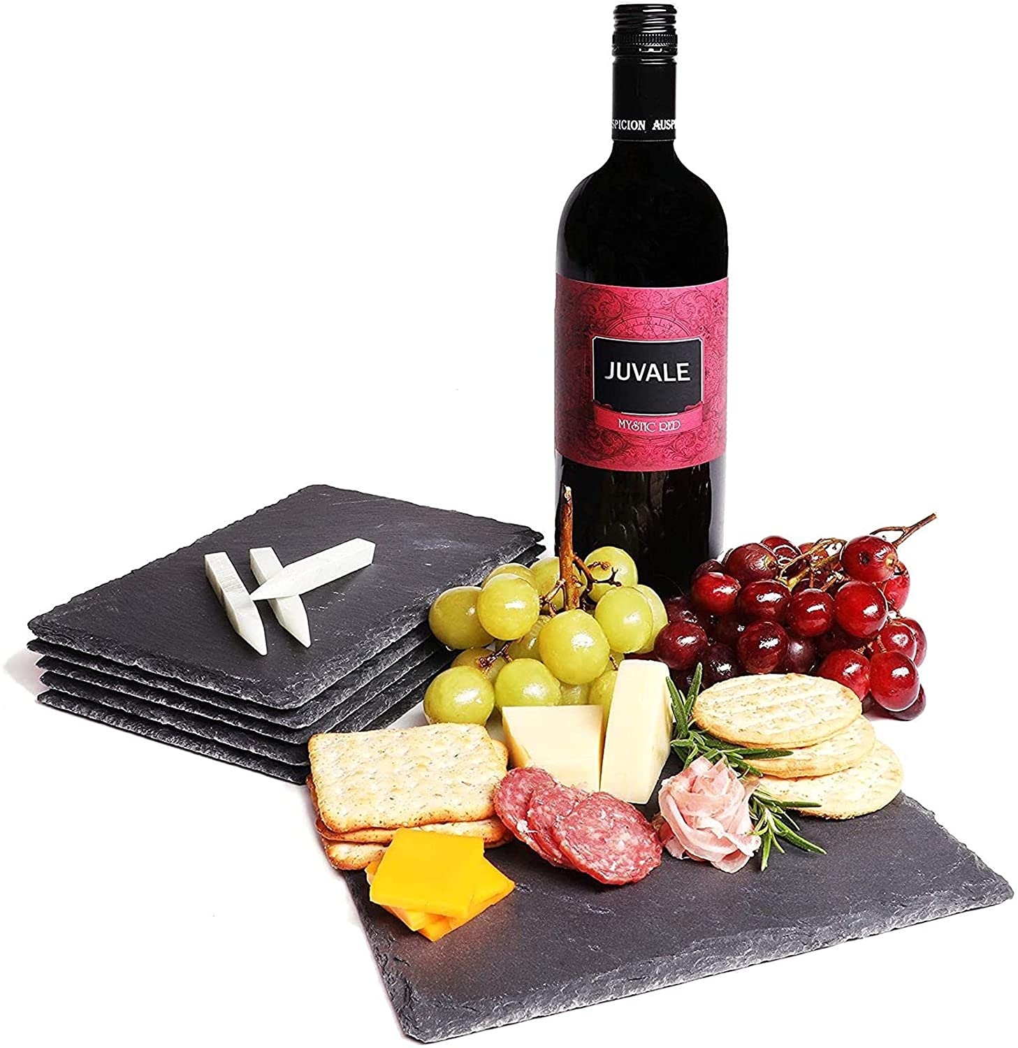 Price:$25.99  Pieces Slate Cheese Board, Charcuterie Boards ( x 0.1 x 8.75 In): Cheese Plates