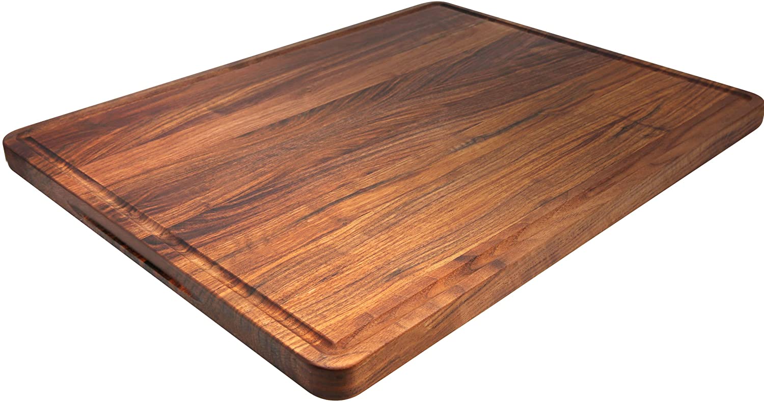 Price:$119.99  XXL Large Walnut Wood Cutting Board for Kitchen 24x18 (Gift Box) with Juice Groove Non-slip Mats Handles Cheese Charcuterie Board Extra Thick Countertop Butcher Block: Home & Kitchen