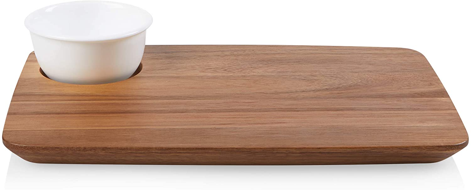 Price:$39.99  Coordinates Cheese Board with Bowl Serving Set, White: Dinnerware & Serveware