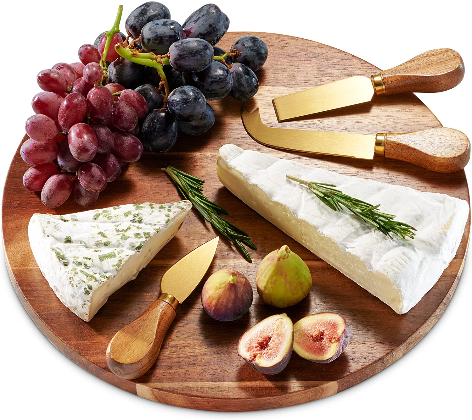 Price:$29.95  Cheese Board and Knife Set, Acacia Wood Cheese Plate with Cheese Tools, Charcuterie Boards for Meat: Cheese Plates