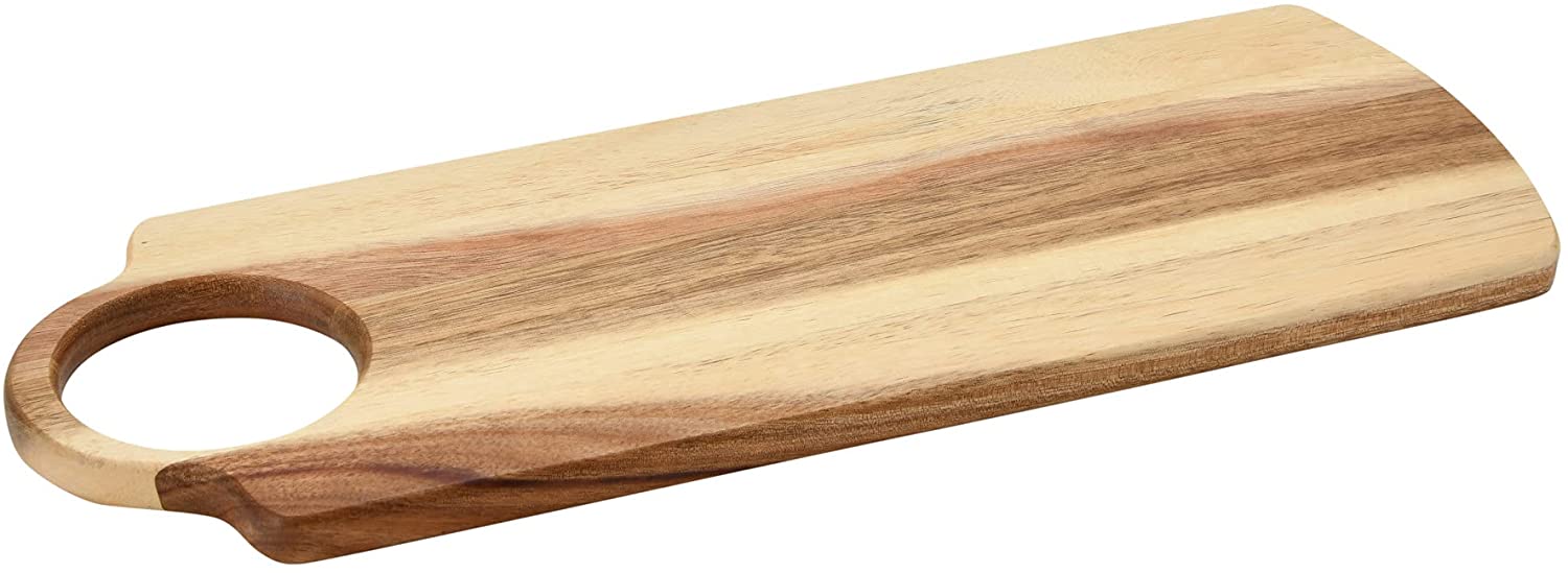Price:$18.02  : Main + Mesa Modern Boho Acacia Wood Cutting Board with Handle for Chopping, Cheese Boards or Charcuterie Serving Trays or Kitchen Decor,Light Finish,Medium,EC0699 : Home & Kitchen