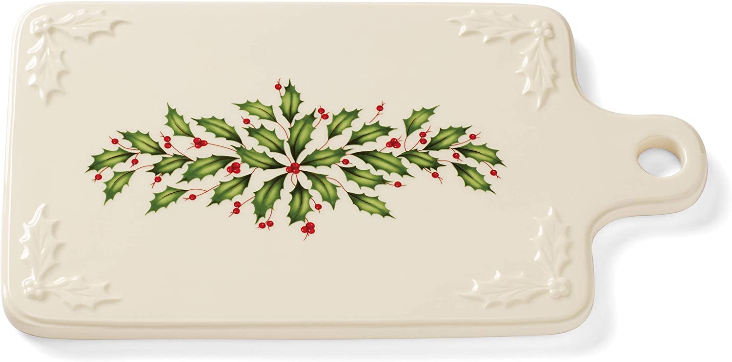 Price:$70.00  Holiday Cheeseboard, 3.55 LB, Red & Green: Platters