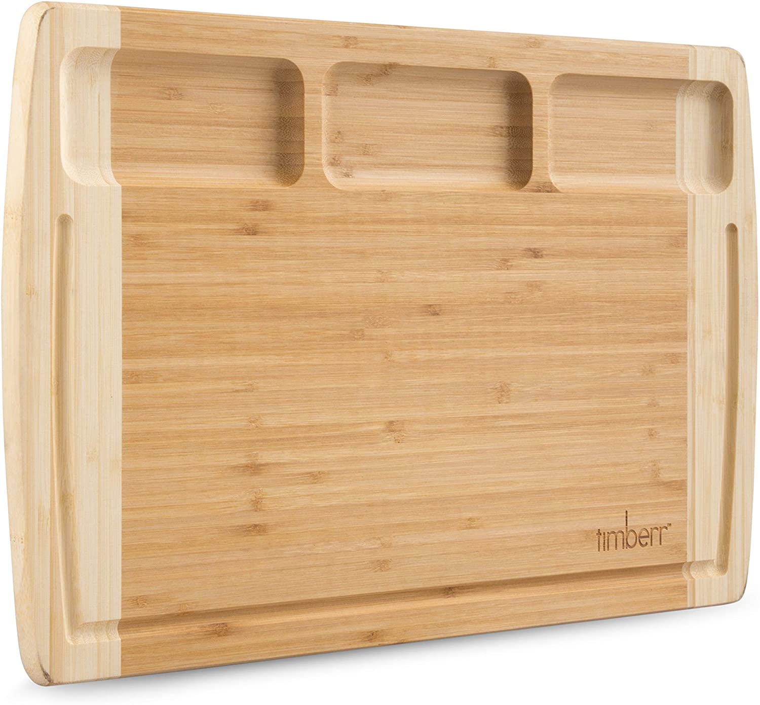 Price:$18.99  Large Organic Bamboo Cutting Board for Kitchen - Wood Charcuterie Board, Chopping Block, Meat and Cheese Board 18 x 12 Inches: Home & Kitchen