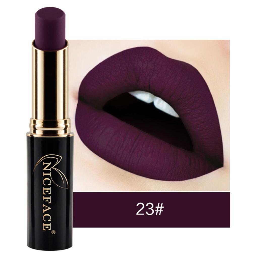 Price:$2.69 Sagton NICEFACE Matte Lipstick Long lasting Waterproof Lip Gloss Makeup 24 Shades