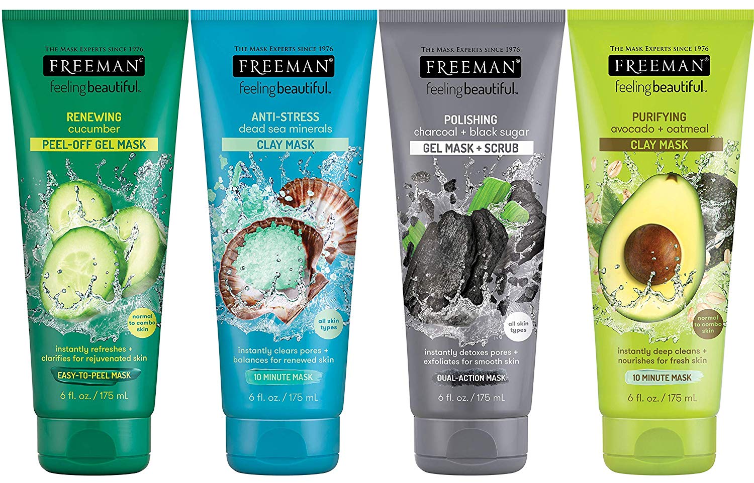 Price:$14.99 Freeman Facial Mask Variety Set, 6 Oz (Pack of 4)