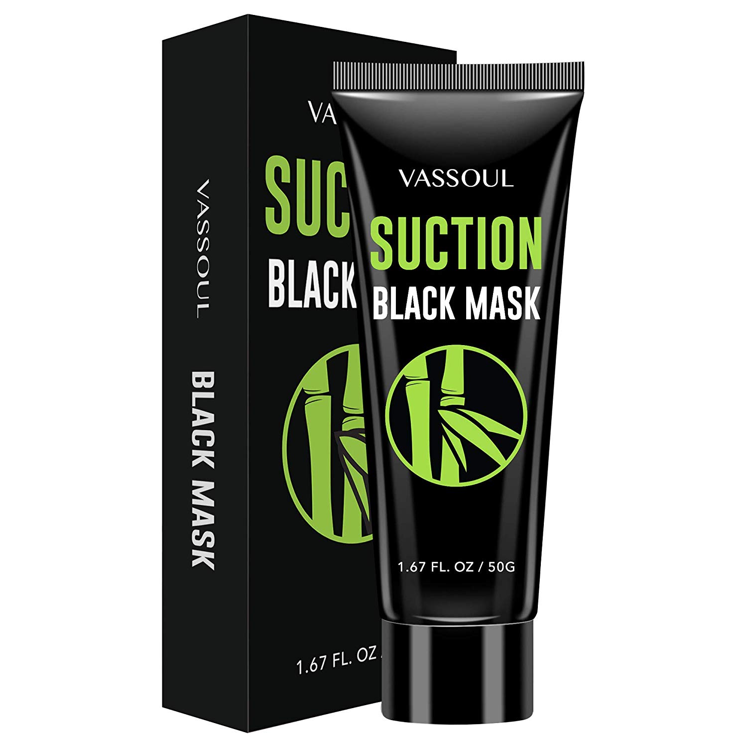 Price:$15.99 Vassoul Blackhead Remover Mask, Peel Off Blackhead Mask - Deep Cleansing Black Mask, Bamboo Activated Charcoal Peel-Off Mask