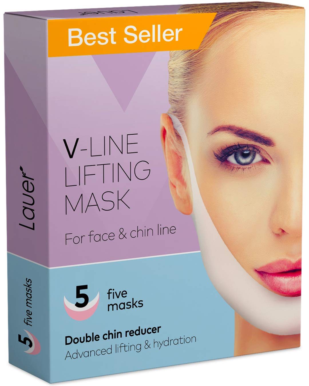 Price:$13.00 V Shaped Slimming Face Mask Double Chin Reducer V Line Lifting Mask Neck Lift Tape Face Slimmer Patch For Firming and Tightening Skin