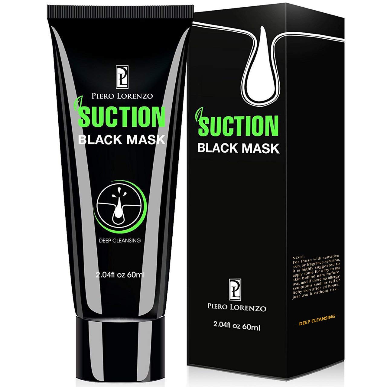 Price:$15.99 Piero Lorenzo Blackhead Remover Mask, Blackhead Peel Off Mask, Face Mask, Blackhead Mask, Black Mask Deep Cleansing Facial Mask for Face Nose 60g  