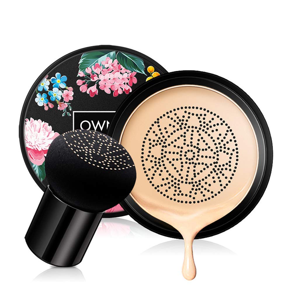 Price:$11.99     Ownest Mushroom Head Air Cushion BB Cream, Concealer Lasting Nude Makeup Moisturizing Brightening Pigment CC Liquid Foundation, Even Skin Tone Makeup Base Primer(Natural)   Beauty