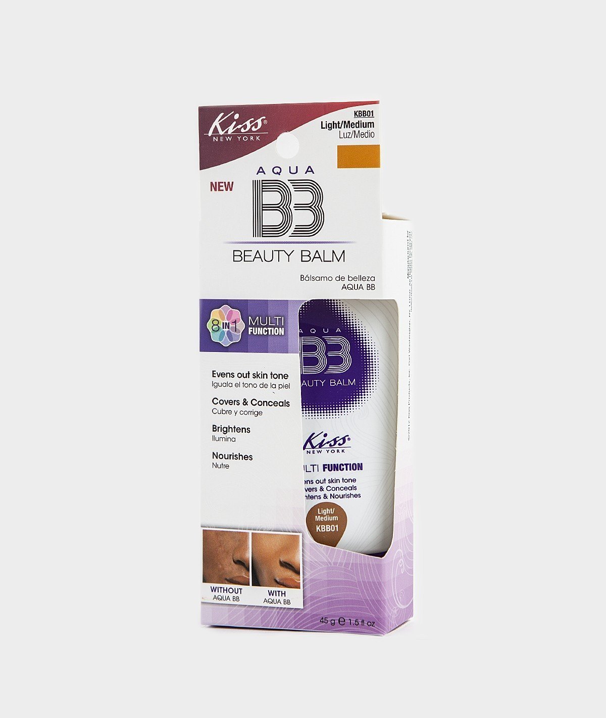 Price:$7.99     Ruby Kiss Aqua Bb 8 in 1 Multi Function Light/medium (Kbb01)   Lip Balms And Moisturizers   Beauty