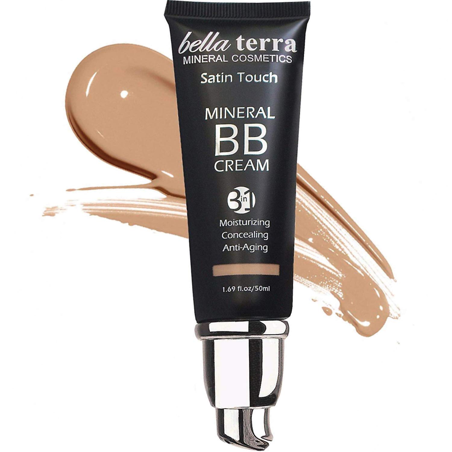 Price:$45.99    Bella Terra BB Cream Tinted Moisturizer, Mineral Foundation, Concealer, Anti-Aging, Natural Sun Protection, All Shades 1.69oz - Medium 104  Beauty