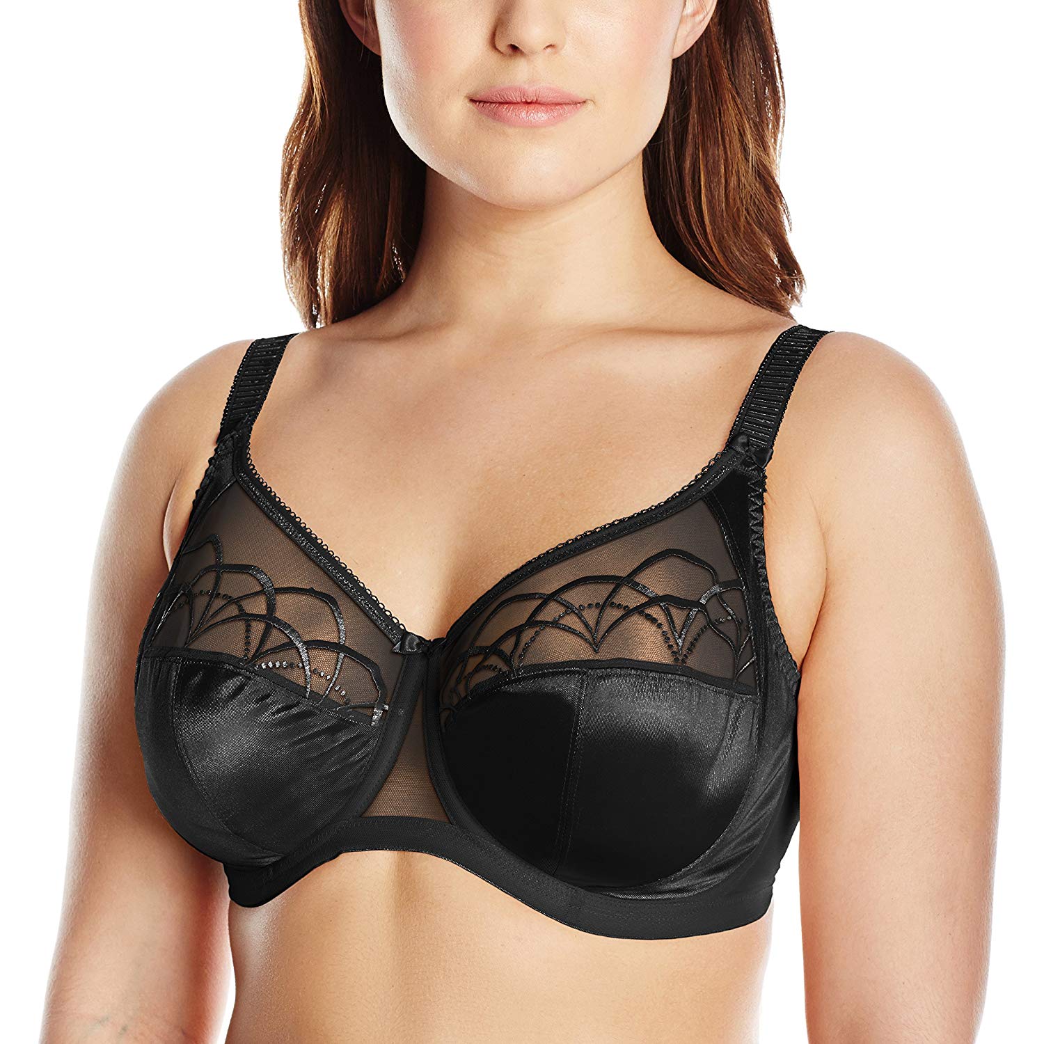Price:$38.80 Elomi Women's Plus-Size Cate Underwire Full Cup Banded Bra, Black, 34E UK/34DDD US at Amazon Women’s Clothing store