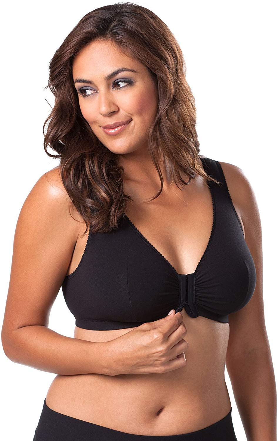 Price:$24.00 Leading Lady Women's Plus Size Sleep Leisure Cotton Bra, Black, 34A/B at Amazon Women’s Clothing store