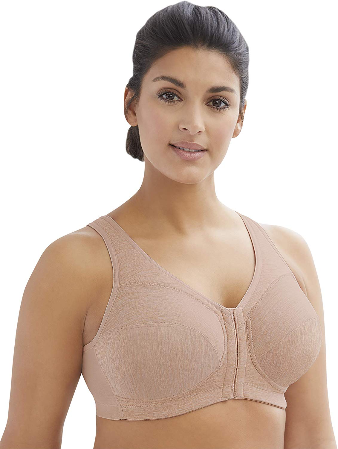 Price:$36.58 Glamorise Women's Plus Size Full Figure MagicLift Moisture Control Bra #1264, Café Heather, 38B at Amazon Women’s Clothing store
