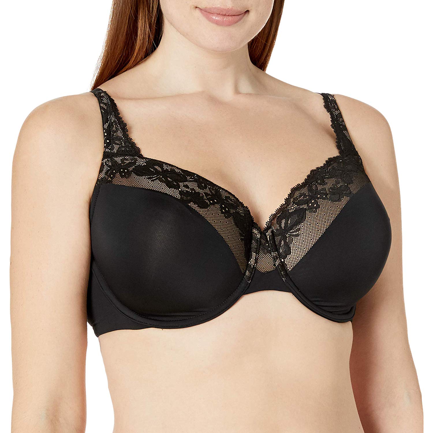 Price:$24.99 Olga Women's Plus-Size Cloud 9 Underwire Contour Bra with Lace, Black, 36C at Amazon Women’s Clothing store